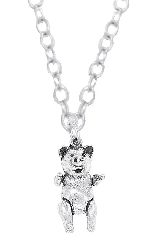 Sterling Silver Pig Pendant