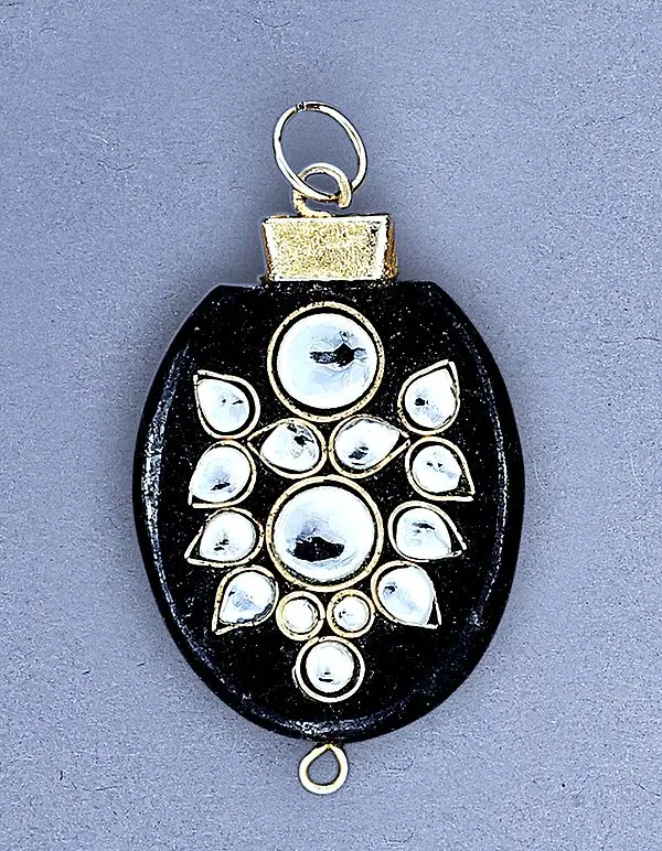 Agate and Enamel Pendant