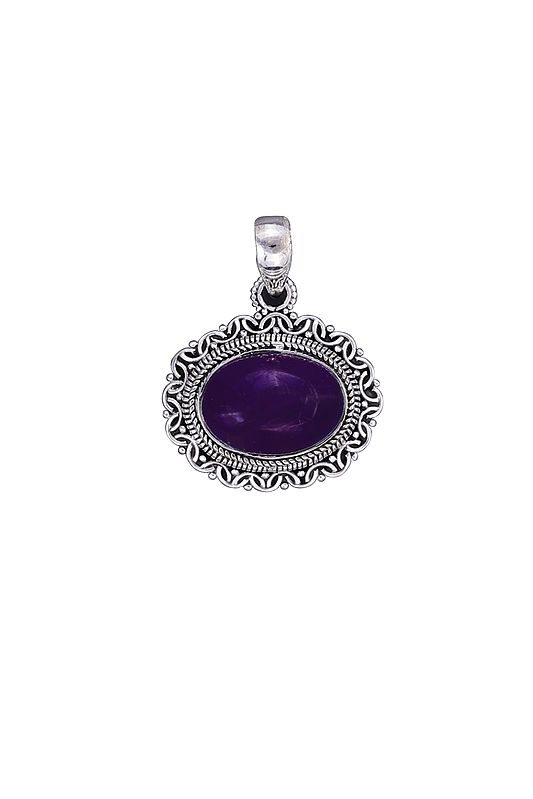 Sterling Silver Pendant with Amethyst Gemstone