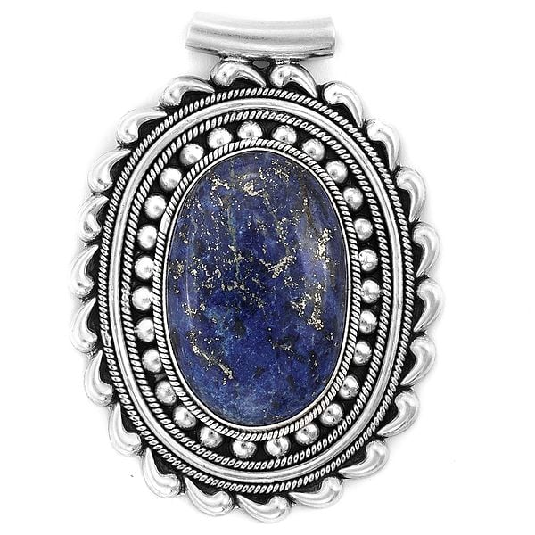 Sterling Silver Pendant with Lapis Lazuli Stone