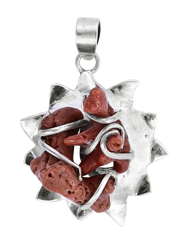 Sterling Silver Ring with Coral Gemstone
