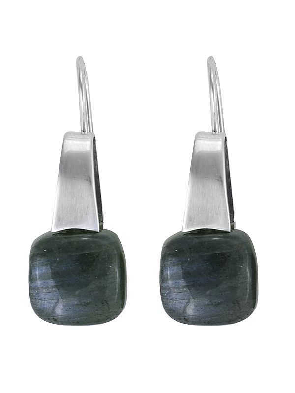 Designer Sterling Silver Earring with Labradorite Stone