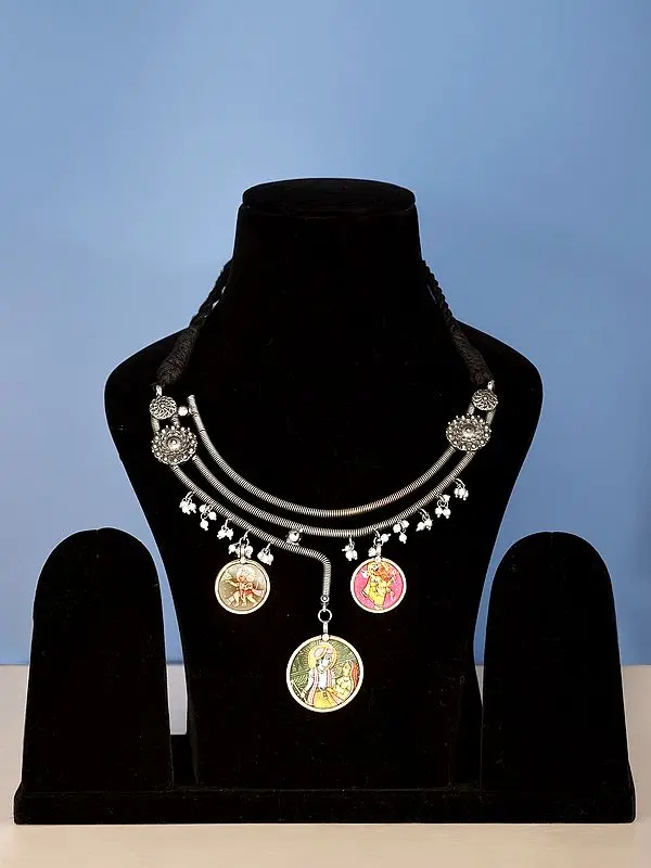 Silver Coloured Goddess Necklace
