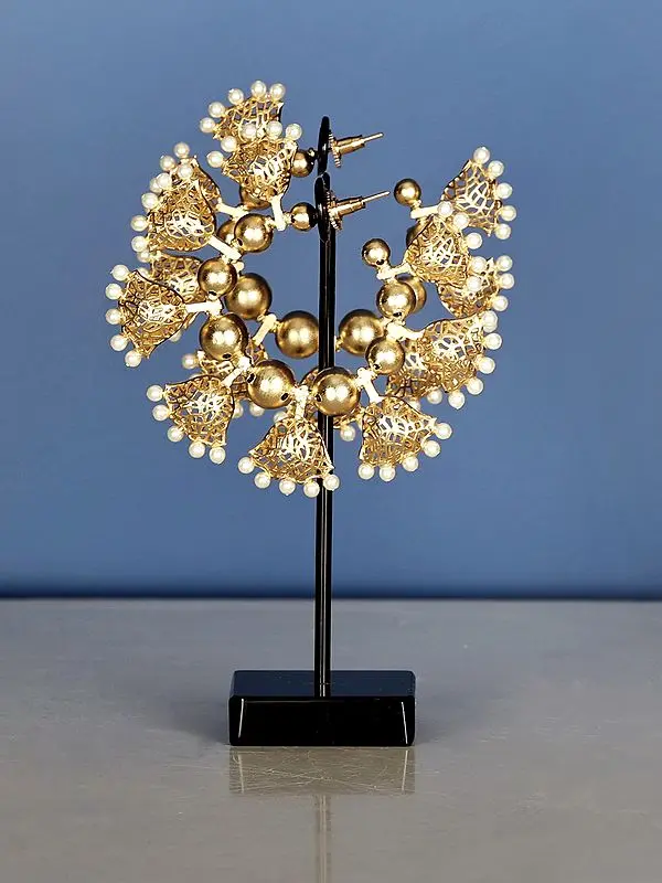 Designer Circular Earring with Pearls