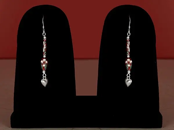Sterling Silver Meenakari Dangle Earring