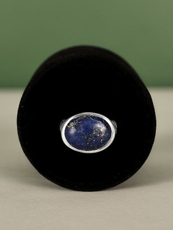Oval Shape Lapis Lazuli Sterling Silver Ring