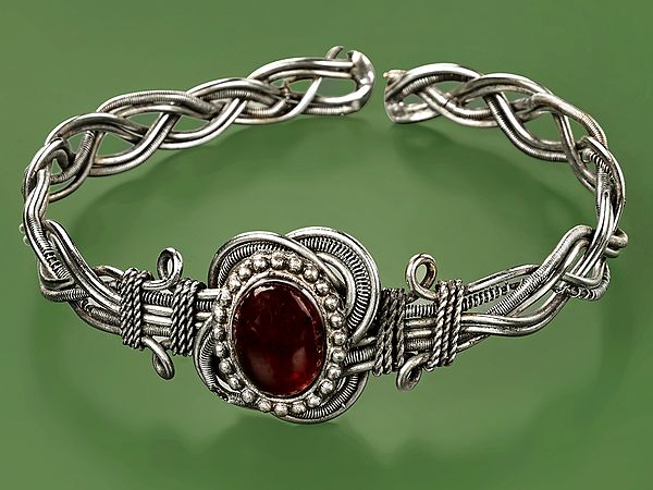 Designer Upper Arm Bracelet with Cut Glass