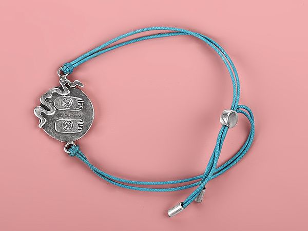 Charan Paduka Stylized Bracelet | Sterling Silver Jewelry