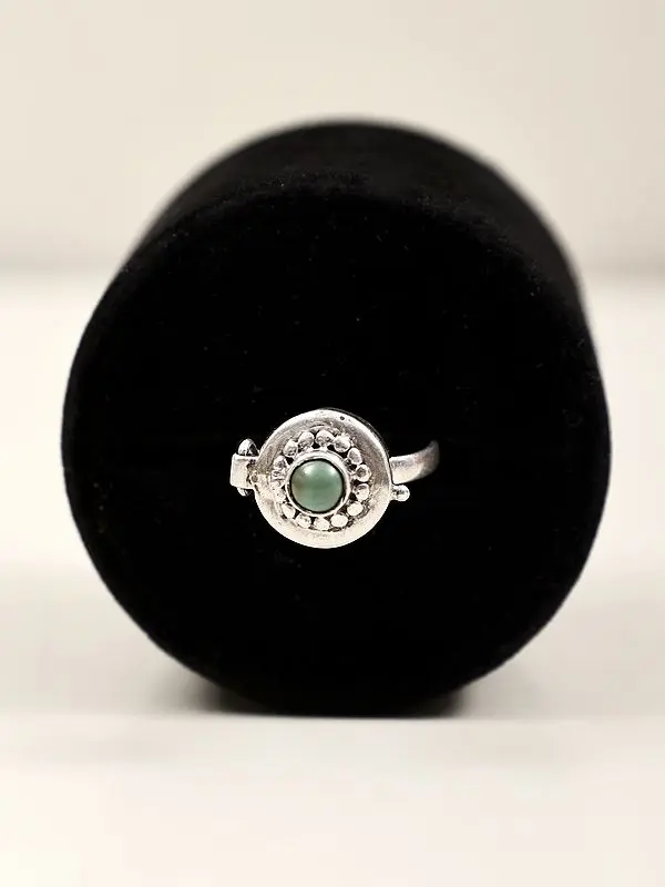Turquoise Sterling Silver Poison Capsule Ring