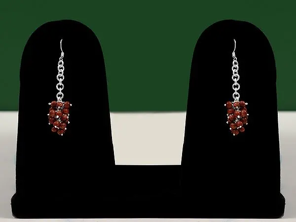 Red Goldstone Crystal Dangle Earring
