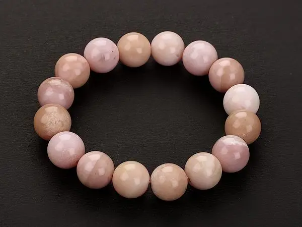 Beaded Pink Opal Bracelet