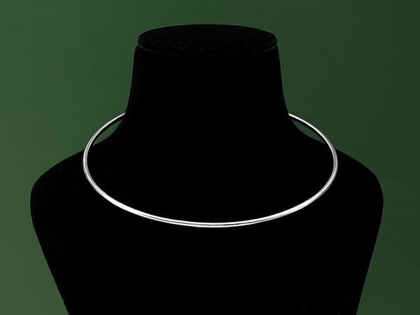 Non Flexible Sterling Silver Choker Necklace