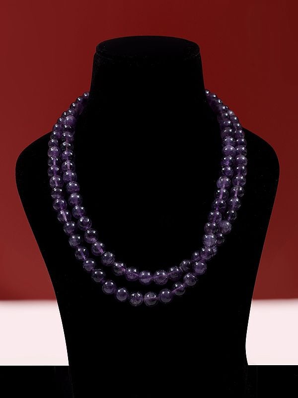 Amethyst Long Beaded Necklace