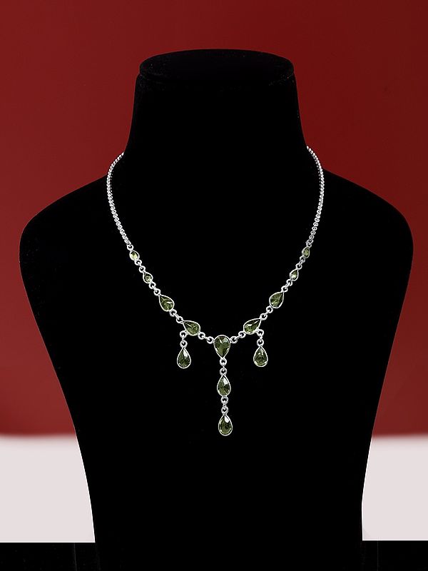 Beautiful Faceted Peridot Necklace