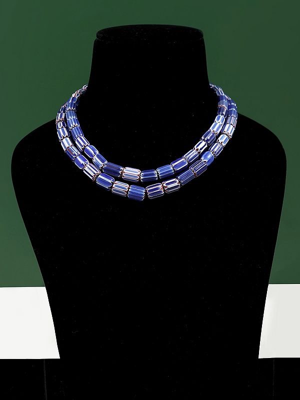 Long Venetian Trade Beads Necklace