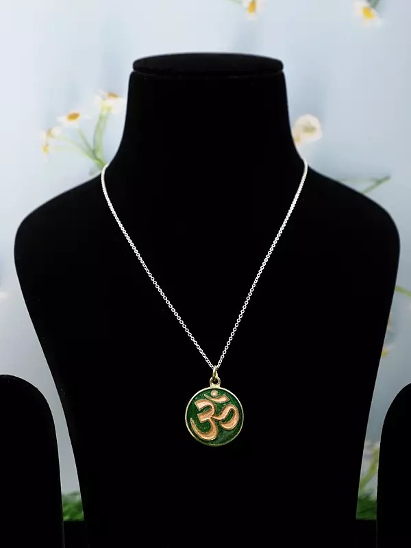 Brass Om Pendant | Jewelry with Hindu Symbols and Icons