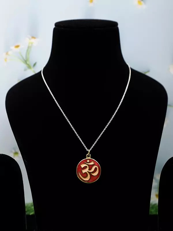 Brass Om Pendant | Jewelry with Hindu Symbols and Icons