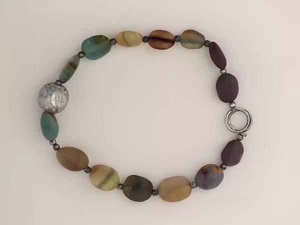 Sterling Silver Bracelet with Multiple Gemstones