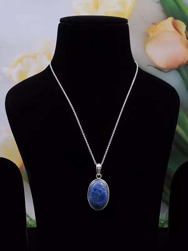 Oval Shape Lapis Lazuli Pendant