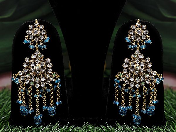 Stone Fancy Party Wear Earrings | Indian Fashion Jewelry