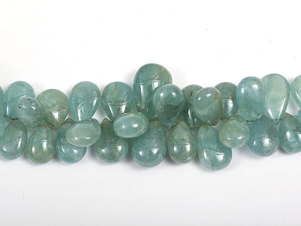 Chalcedony Plain Briolette (Price of 1 String)
