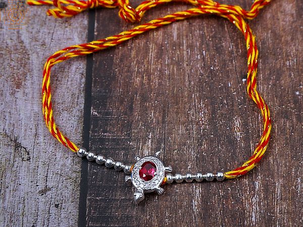 92.5% Sterling Silver Beautiful Tortoise Rakhi