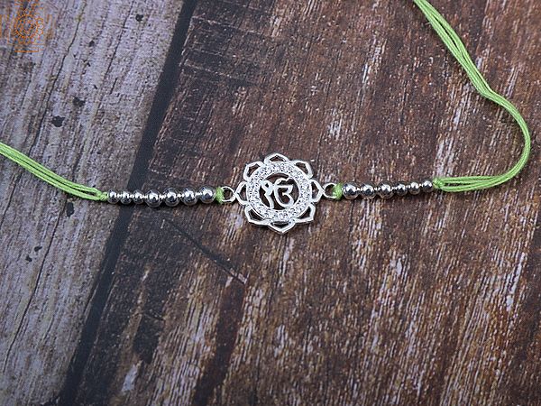 Sterling Silver Ek Onkar Symbol Rakhi