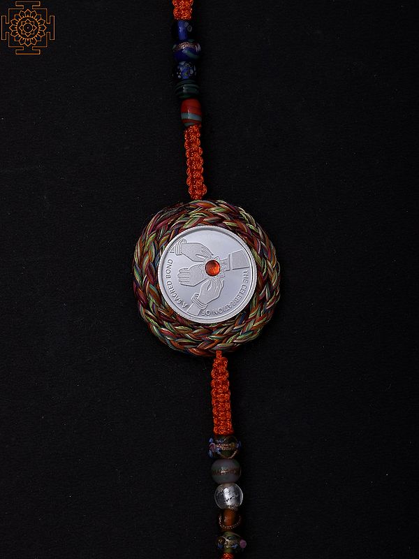 92.5% Sterling Silver Thread Work Rakhi