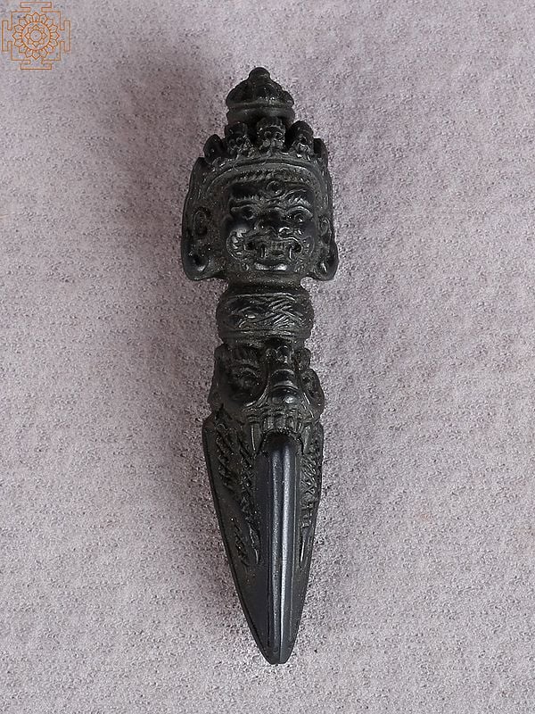 Phurpa Pendant with Shaligram Stone