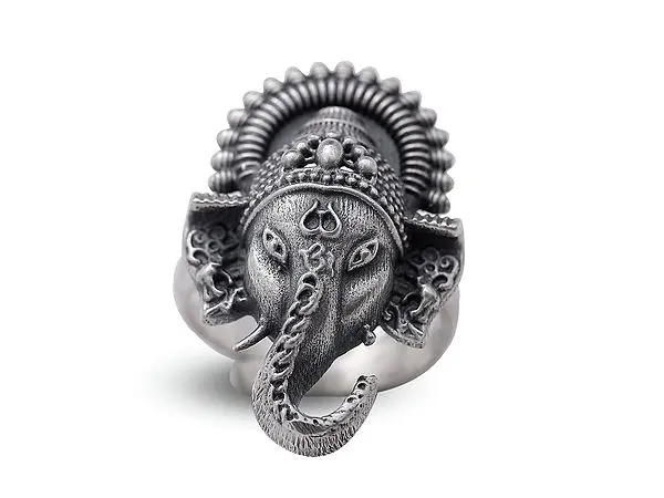 Sterling Silver Lord Ganesha Ring