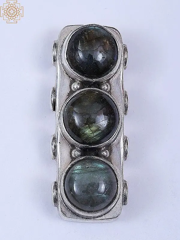 Sterling Silver Bead with Labradorite Stone