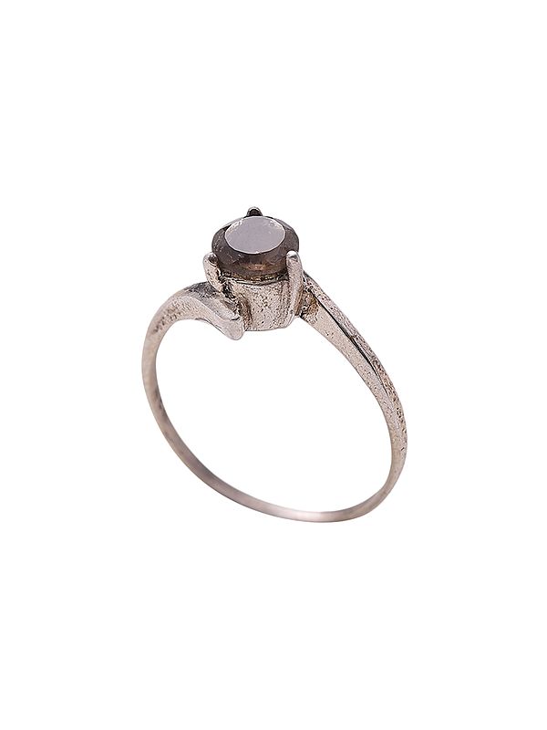 Designer Sterling Silver Ring with Garnet Gemstone