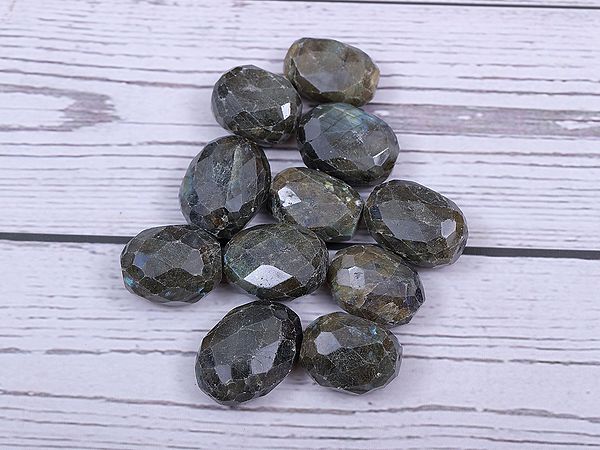 Faceted Labradorite Stone Nuggets (Price of 1 String)
