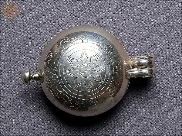 Silver Ghau Pendant with Matsyayugma Symbol