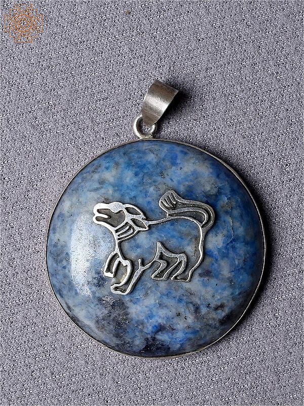 Silver Blue Round Pendant