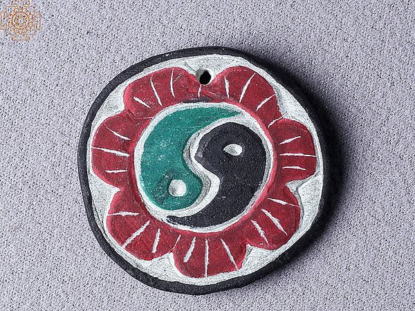 Yin and Yang Inside Flower | Stone | From Nepal