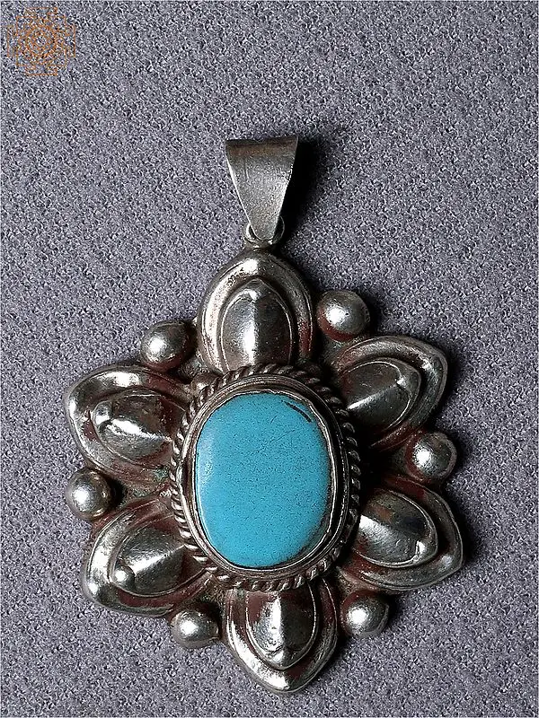 Silver Lotus Flower Pendant