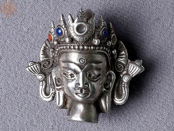 Silver Avalokiteshvara Pendant from Nepal