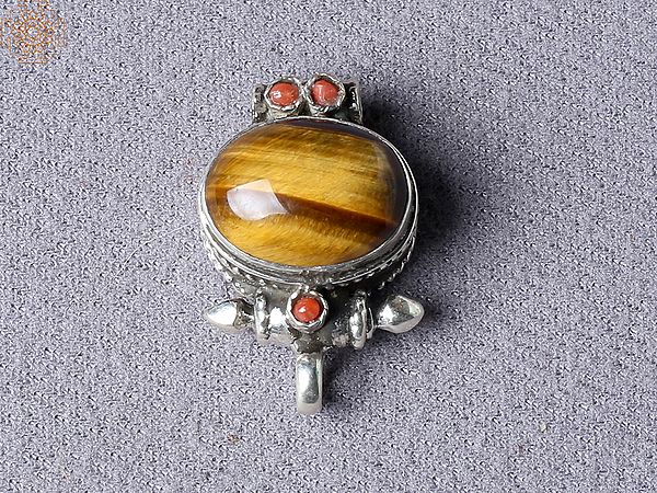 Tiger Eye Silver Pendant from Nepal