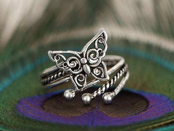 Adjustable Butterfly Ring | Sterling Silver Rings