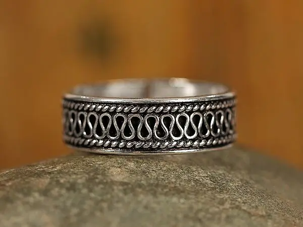 Vertical Open Patterned Ring | Sterling Silver Rings