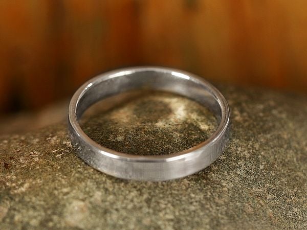 Slim Flat Silver Band Ring | Sterling Silver Rings