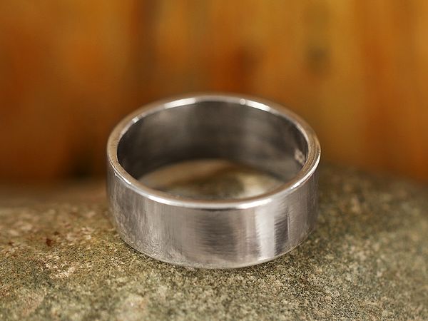Thick Flat Silver Band Ring | Sterling Silver Rings