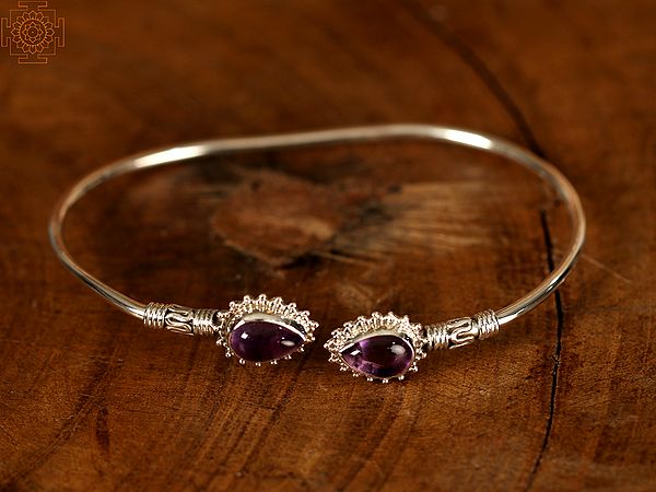 Double Stone Designer Bracelet | Sterling Silver Bracelet