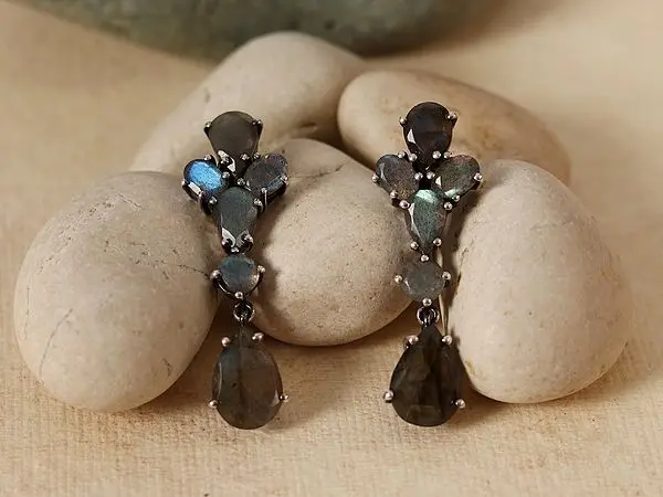 Labradorite Multi-Stone Earrings | Sterling Silver Earring