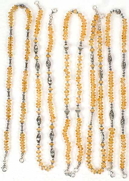 Lot of 5 Citrine Necklaces