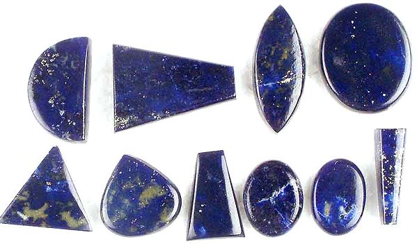 Lot of Ten Lapis Lazuli Cabochons