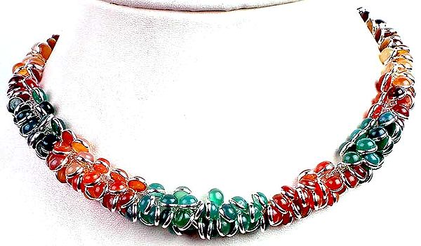 Multi-Colored Bunch Necklace