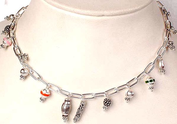 Necklace with Meenakari Beads and Others