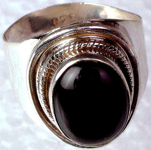 Oval Black Onyx Ring